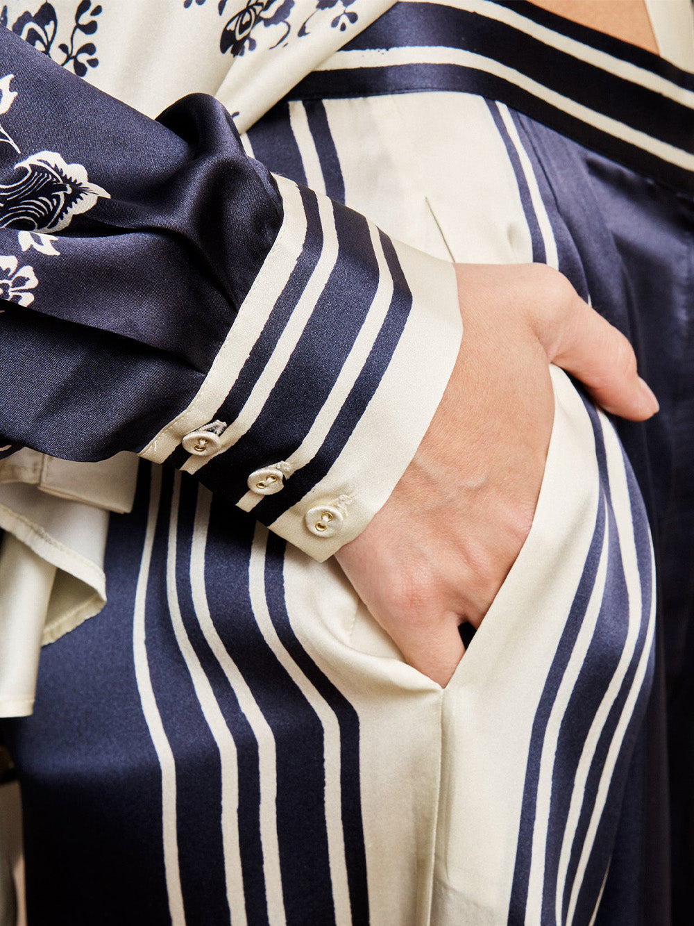 PANTALON BANDERRA EN SOIE