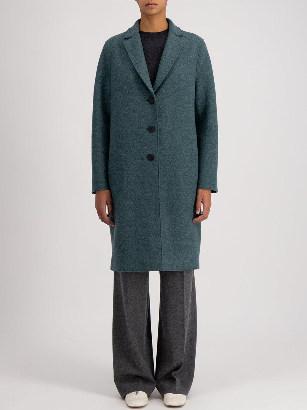 BOILED WOOL PINE COAT 