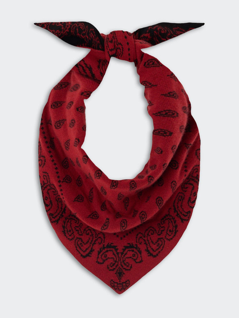 FOULARD THE WILD RAG CARMINE & BLACK