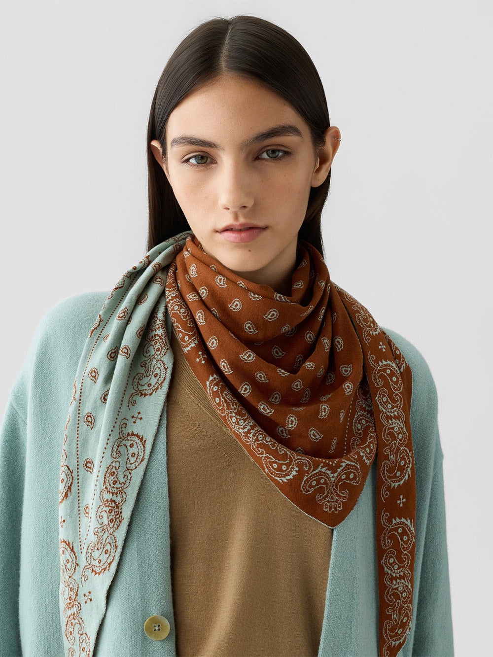 FOULARD THE WILD RAG SAGE & SIENNA