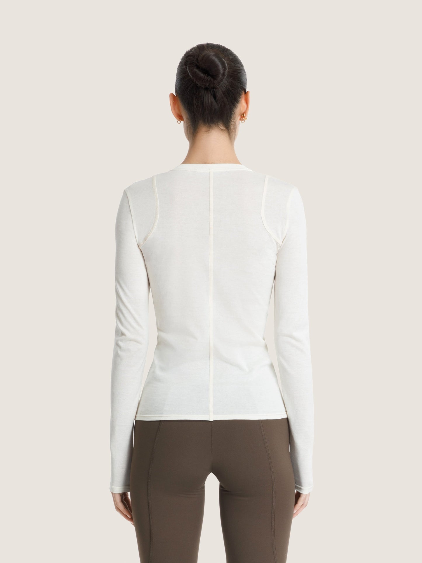 LONG SLEEVED WHITE CORSET TOP