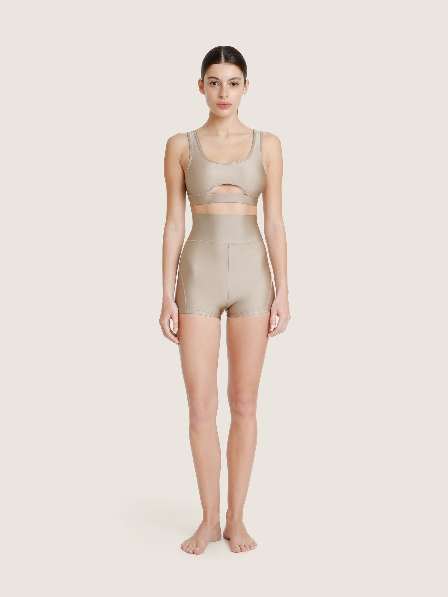 HIGH-WAIST MINI SHORTS