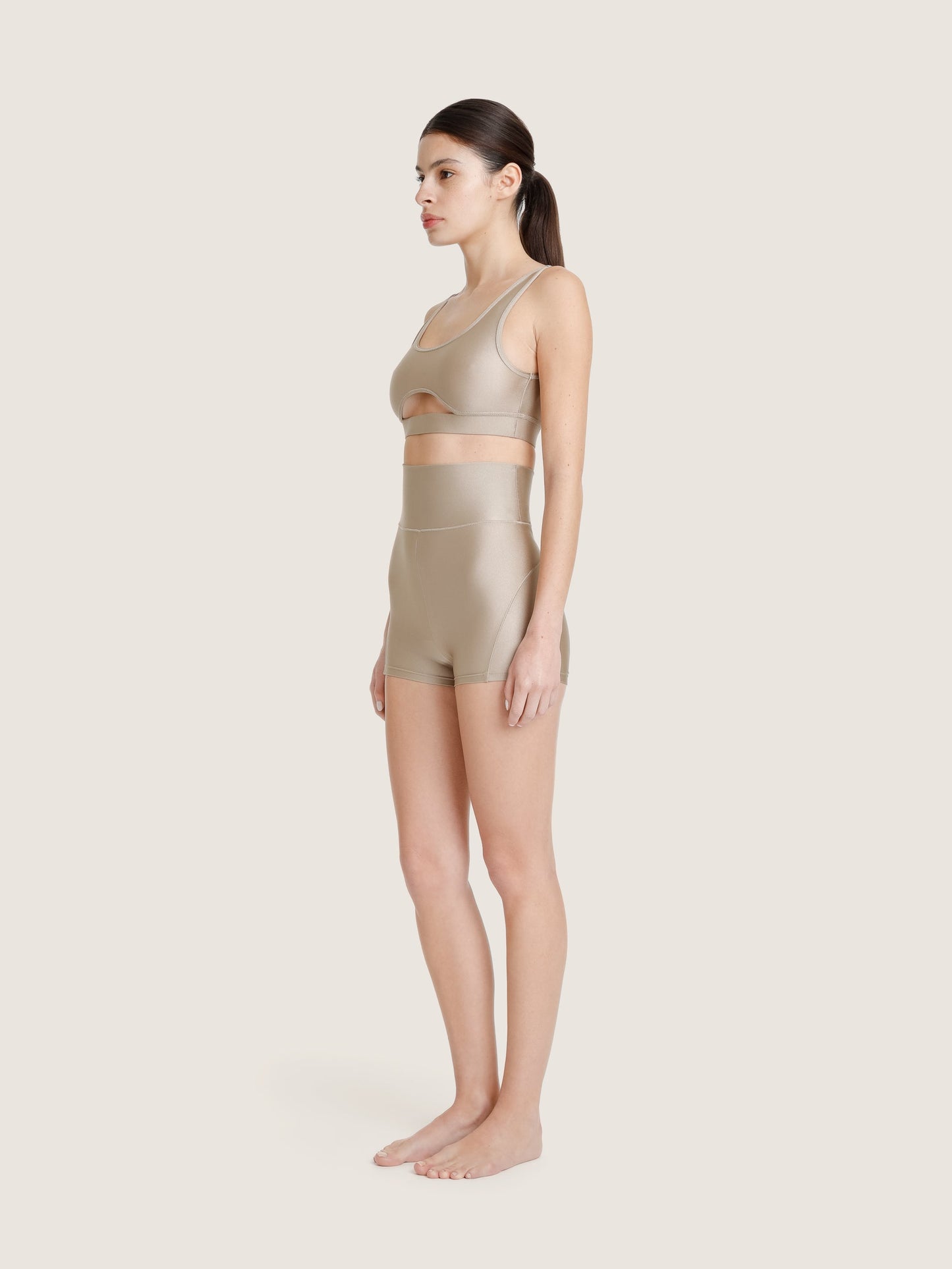 HIGH-WAIST MINI SHORTS