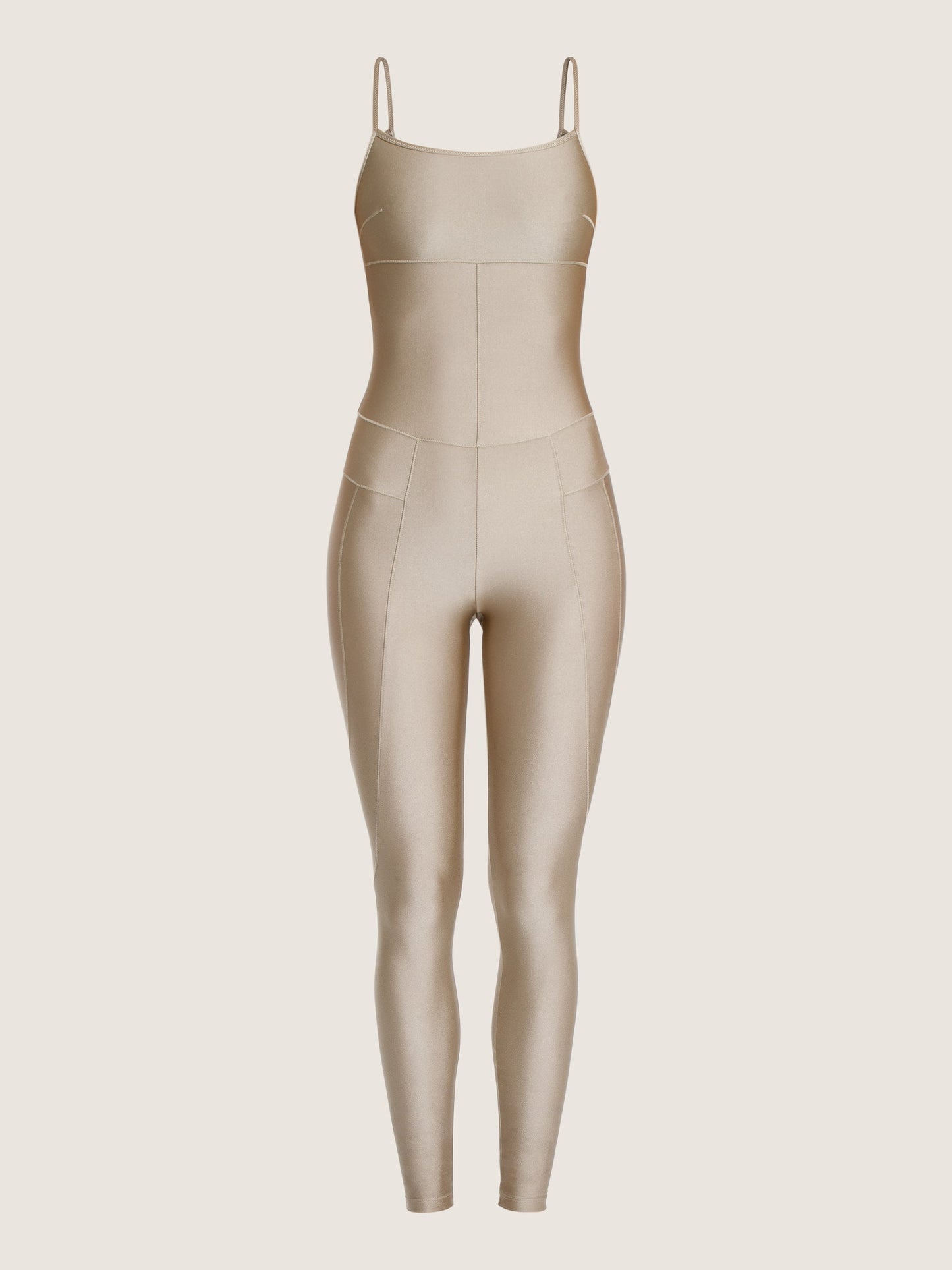 BEIGE SATIN CORSET JUMPSUIT