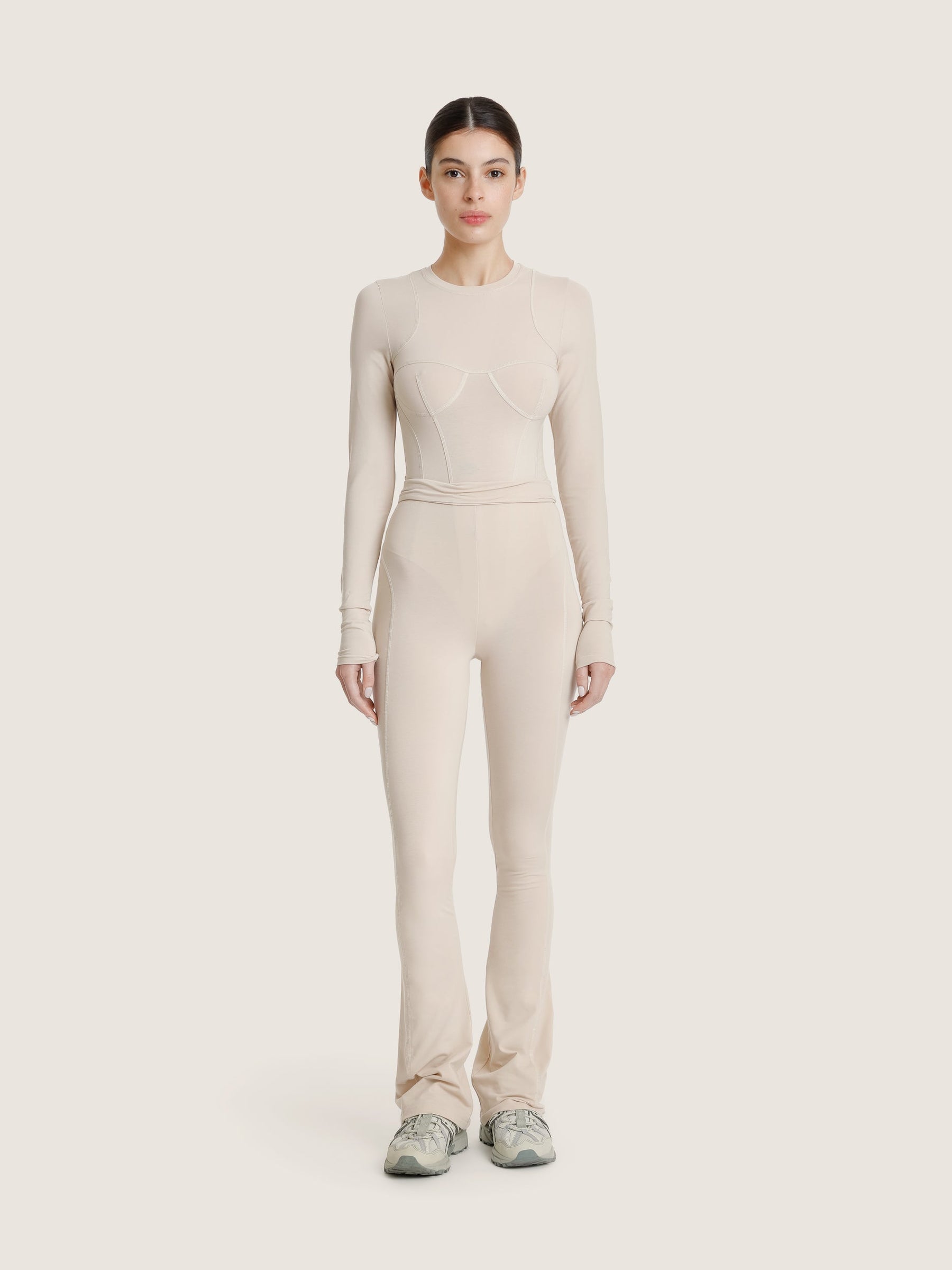 BEIGE FLAZE LEGGINGS