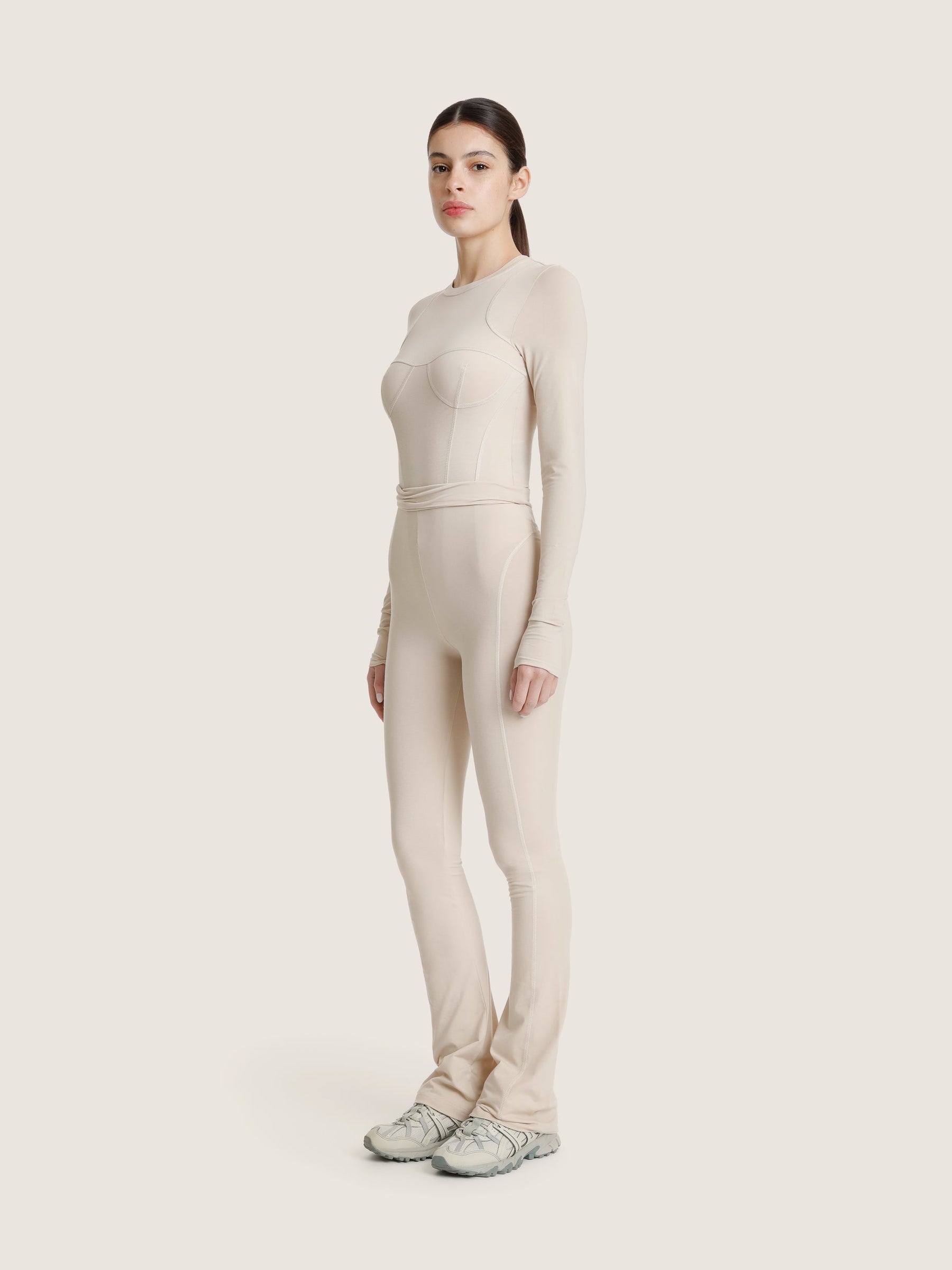 BEIGE FLAZE LEGGINGS