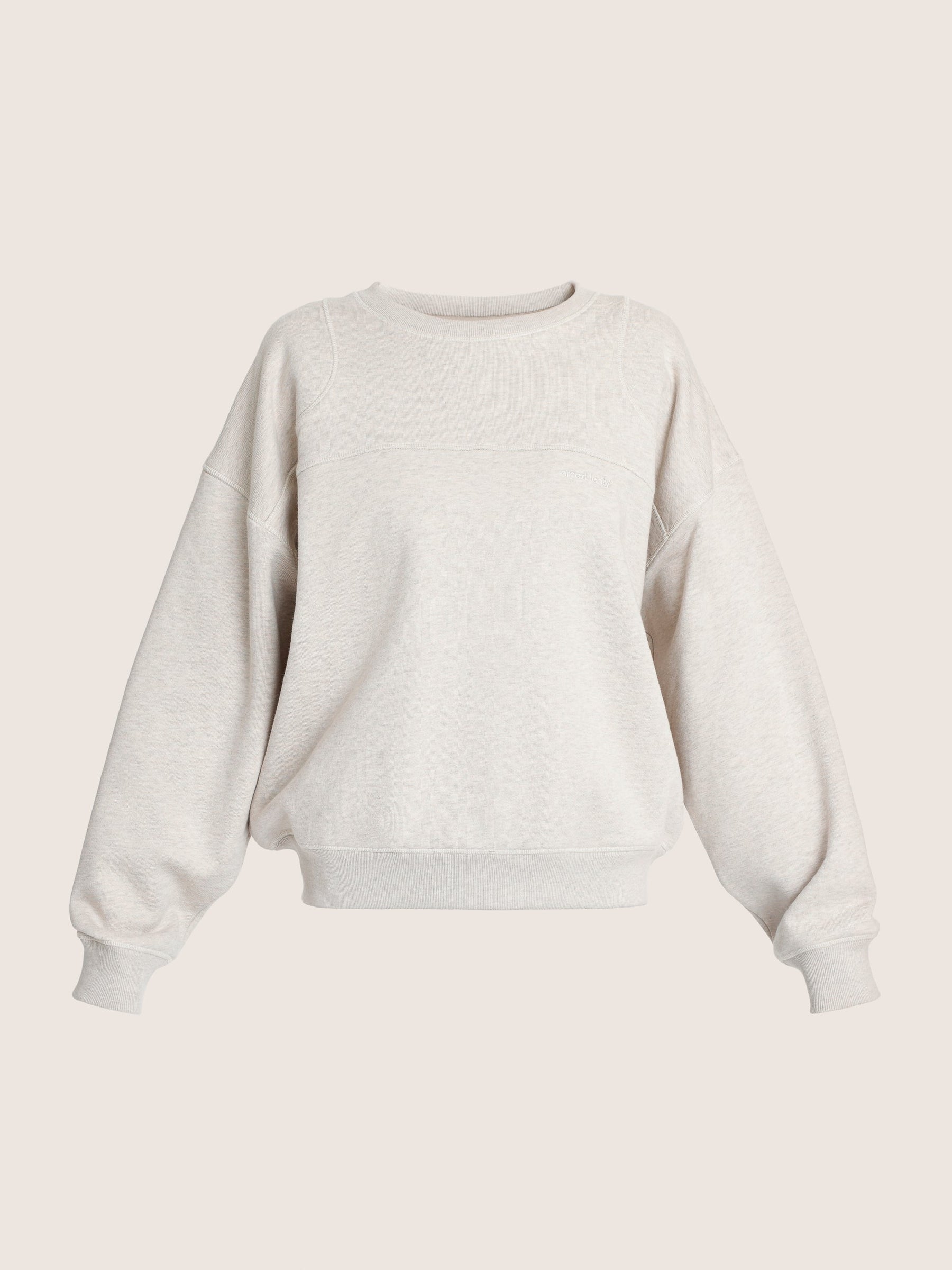 SWEAT MOLLETONÉ HEATHER BEIGE
