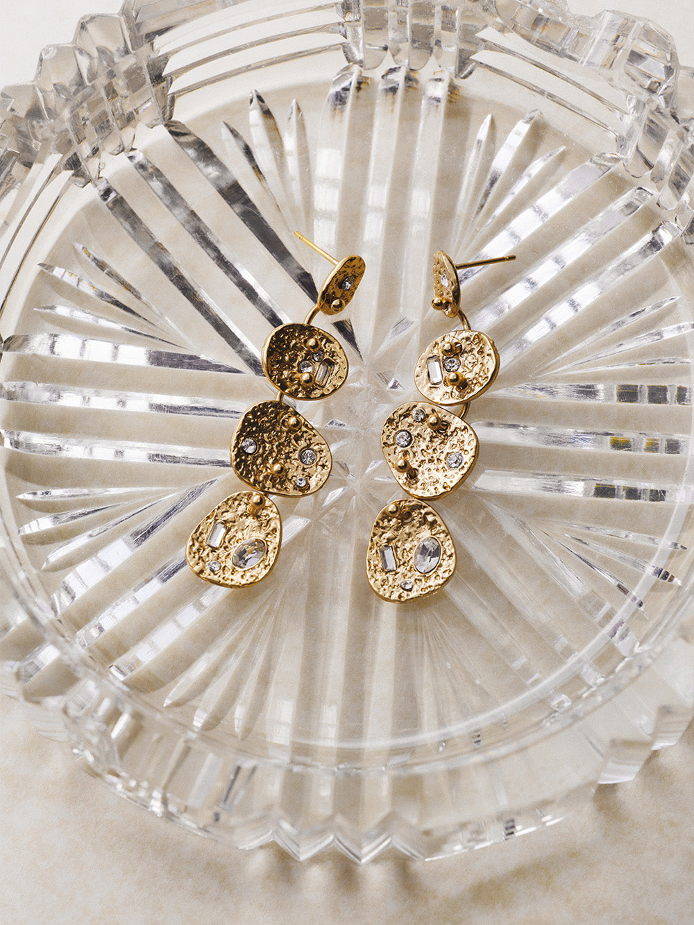 BOUCLES D'OREILLES ECLIPSE STRASS