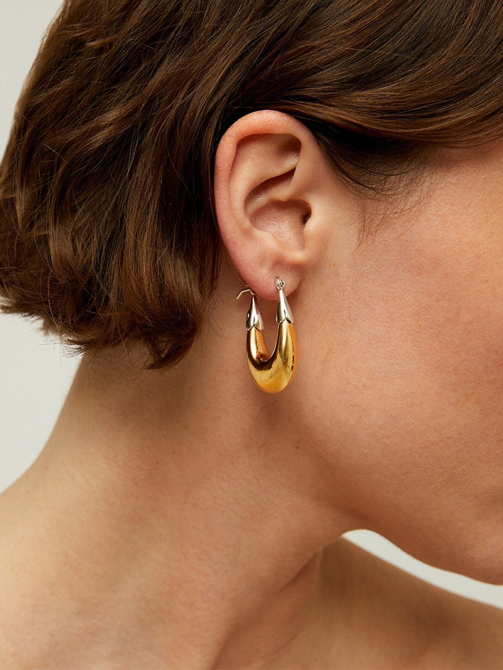 BOUCLES D'OREILLES ÉCUME DORÉ