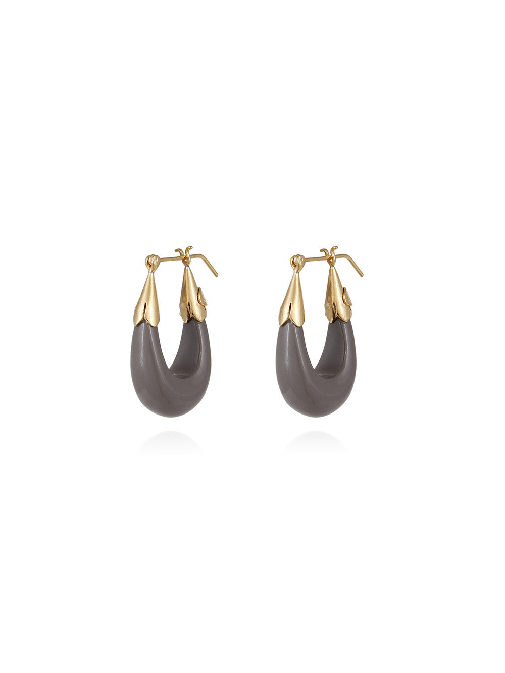 BOUCLES D'OREILLES ÉCUME PETIT MODÈLE ANTHRACITE