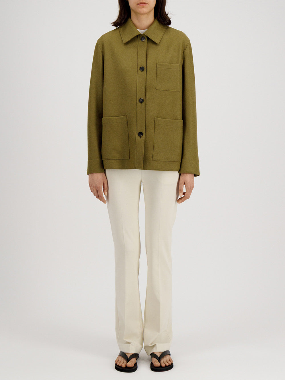 VESTE DE TRAVAIL CACHEMIRE OLIVE