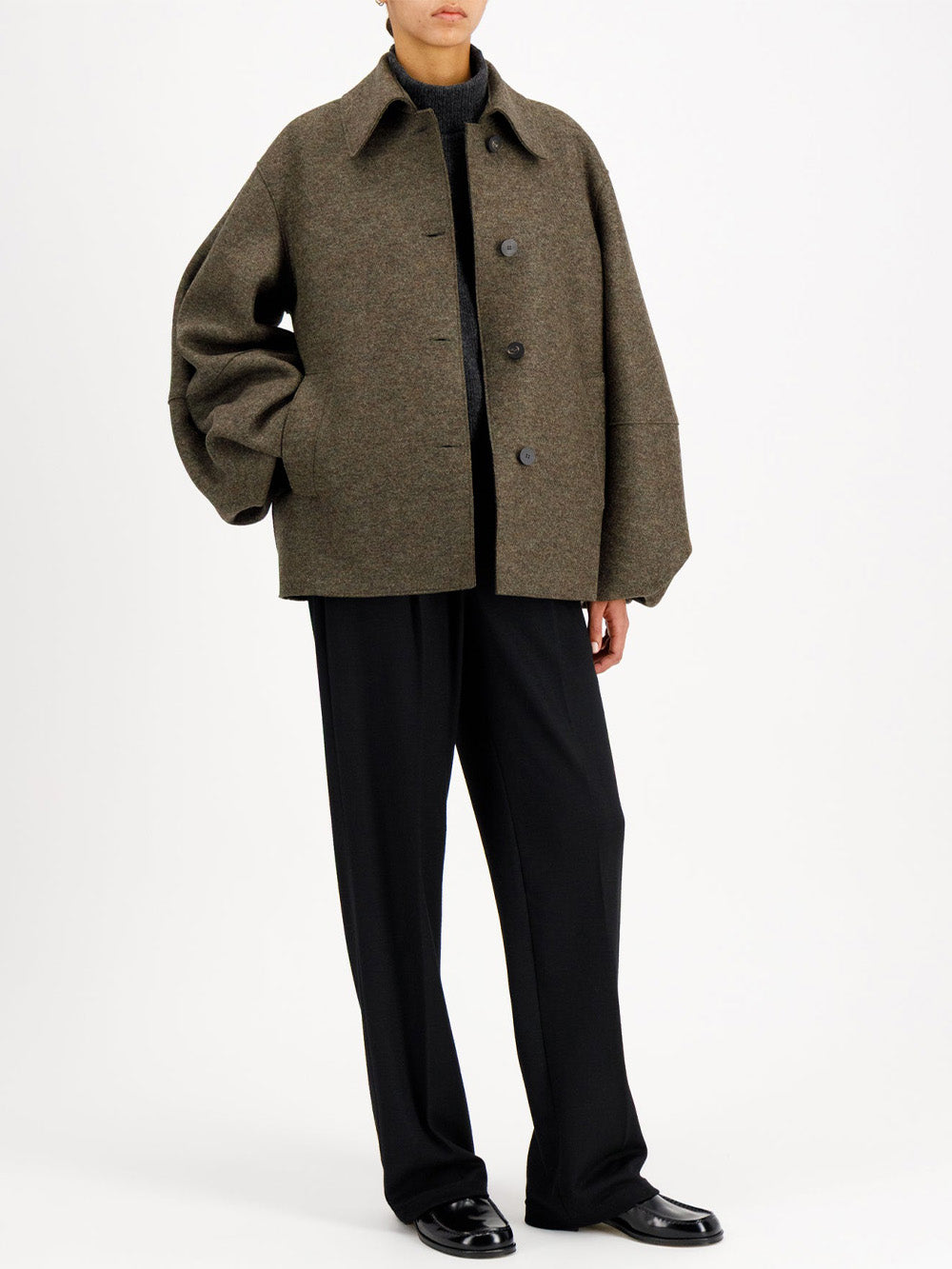 VESTE PUFF SLEEVES COURT KAKI