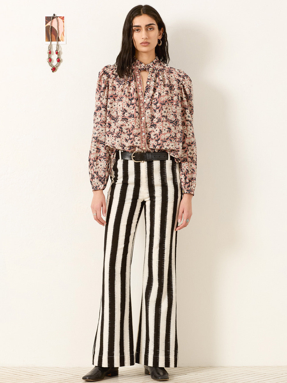 ANNABEL SEPIA FLORAL SHIRT