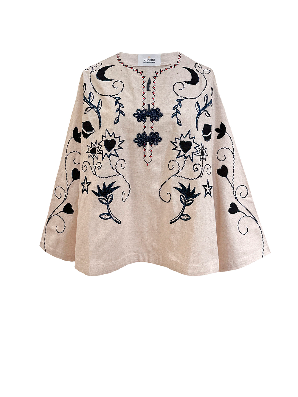 WHITE EMBROIDERED BASIL BLOUSE
