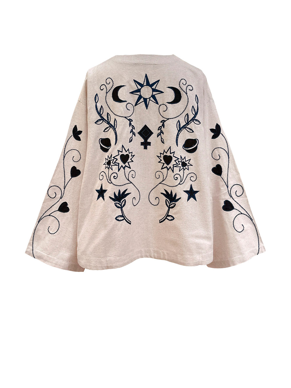 WHITE EMBROIDERED BASIL BLOUSE