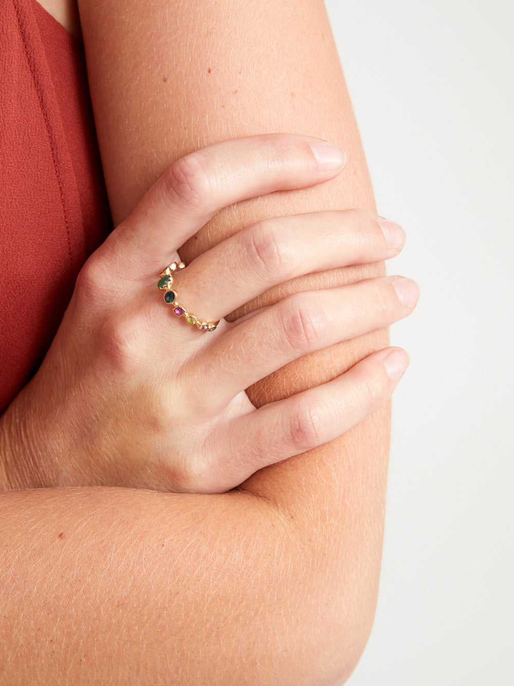 EMERALD SMILING RING