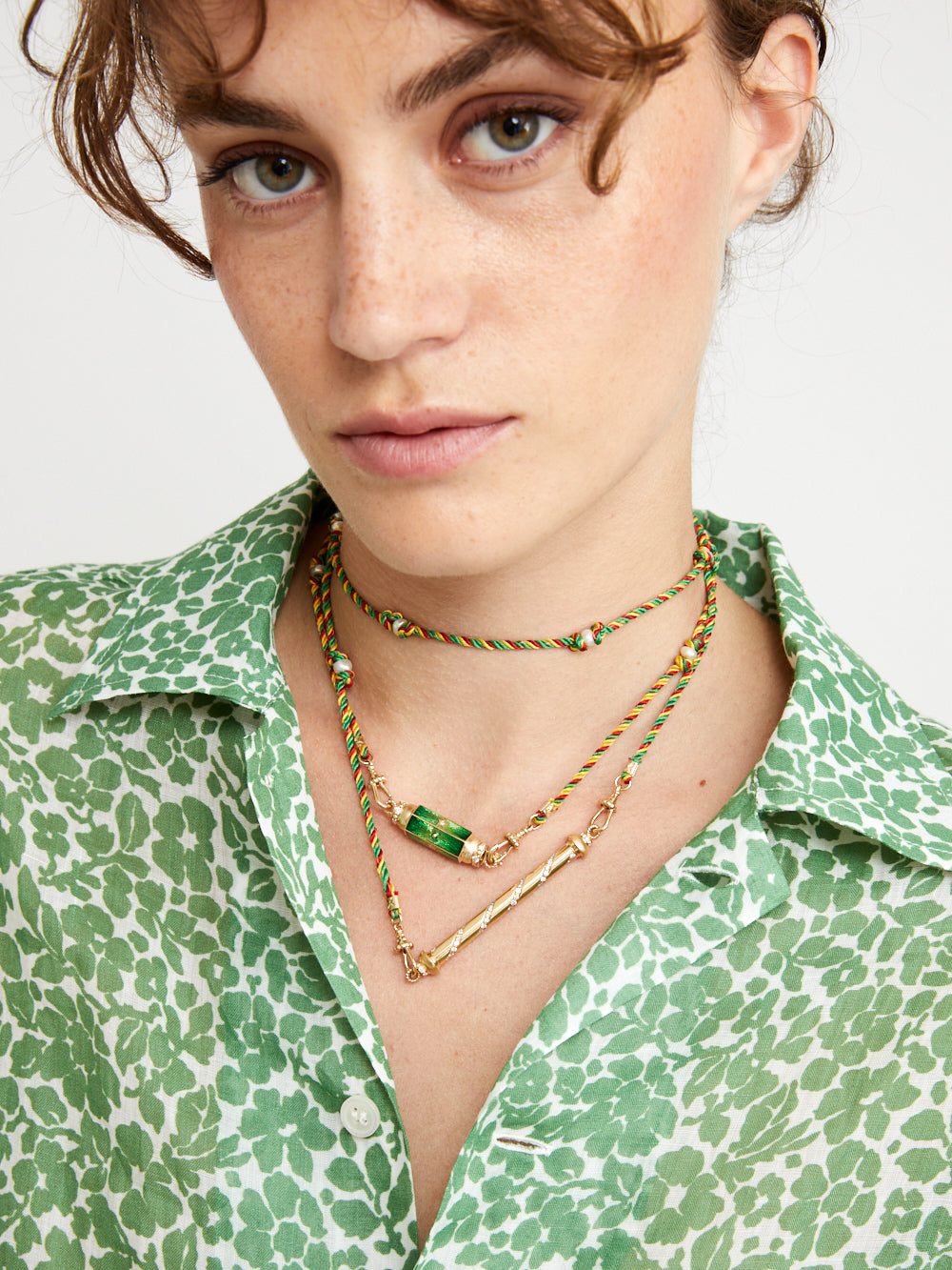 CANDY CANE GOLD NECKLACE