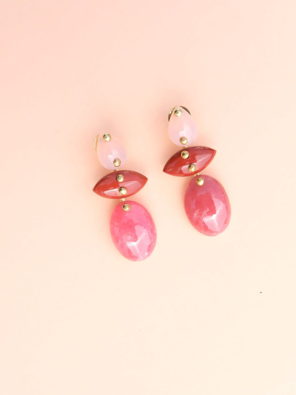 BOUCLES D'OREILLES AVALON TRICOLORE