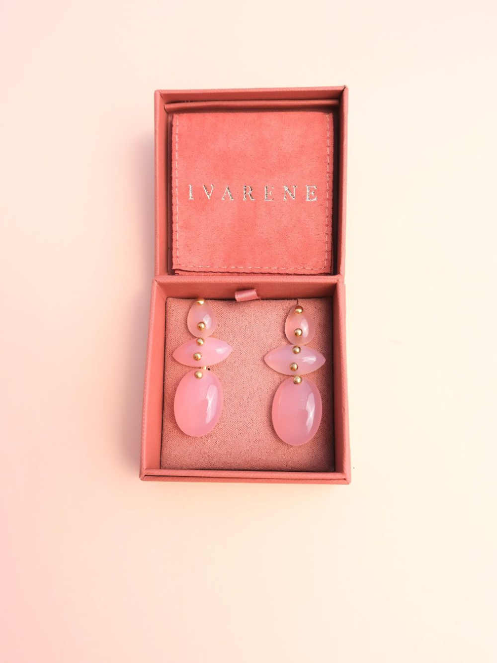 AVALON PINK CHALCEDONY EARRINGS