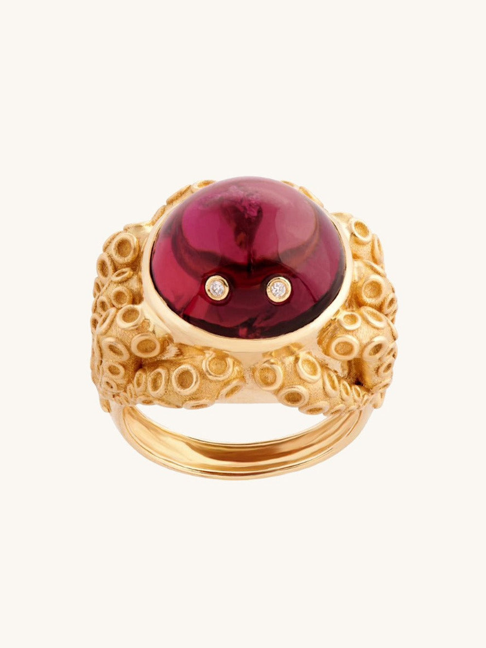 BAGUE POULPE TOURMALINE