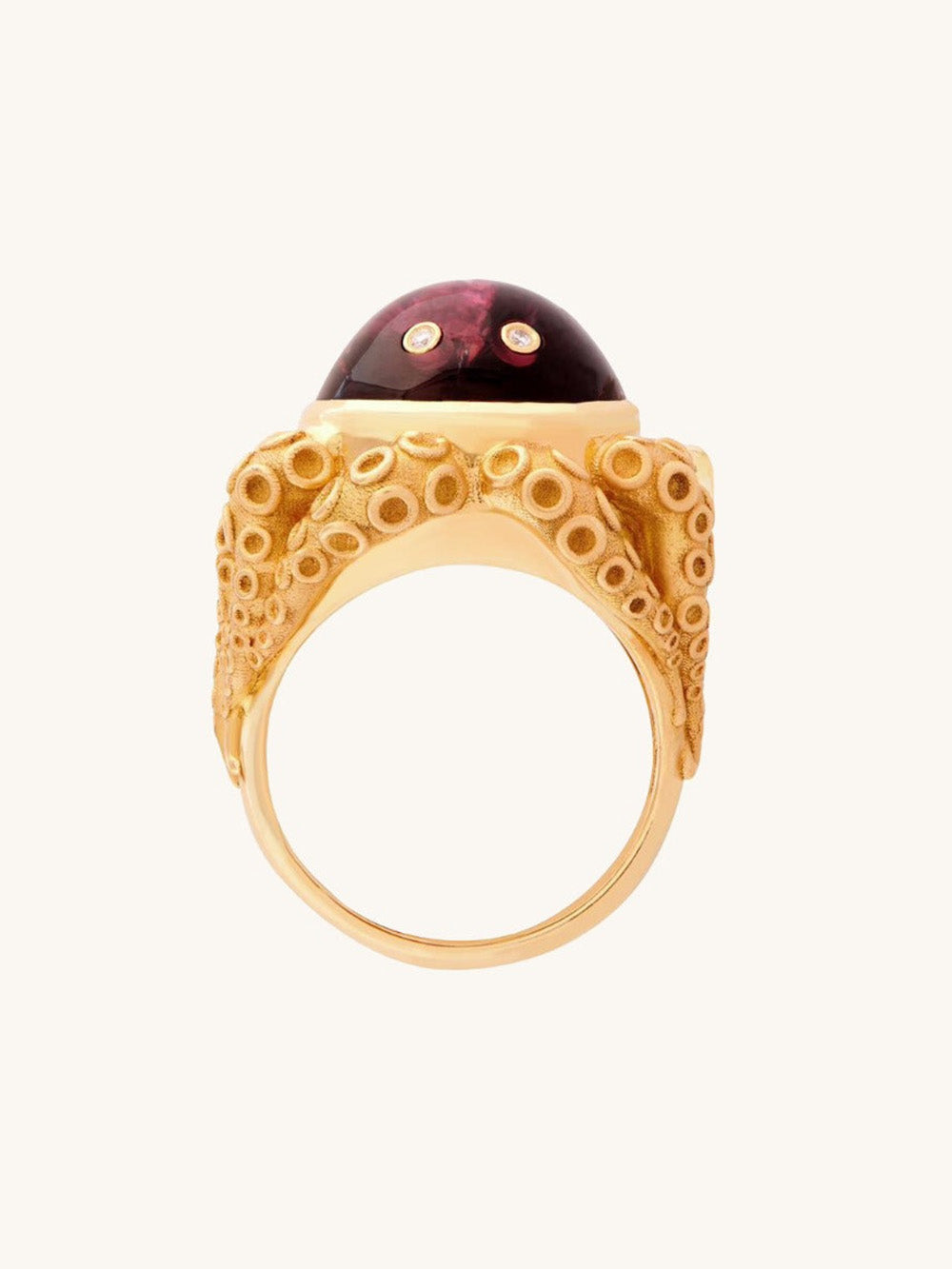 BAGUE POULPE TOURMALINE