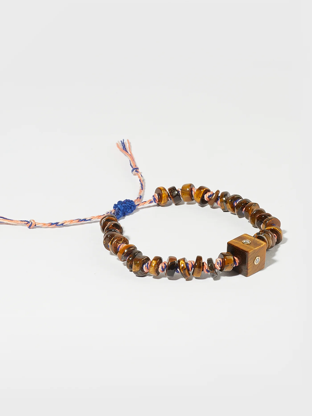 BRACELET CUBIX OEIL-DE-TIGRE ET DIAMANTS