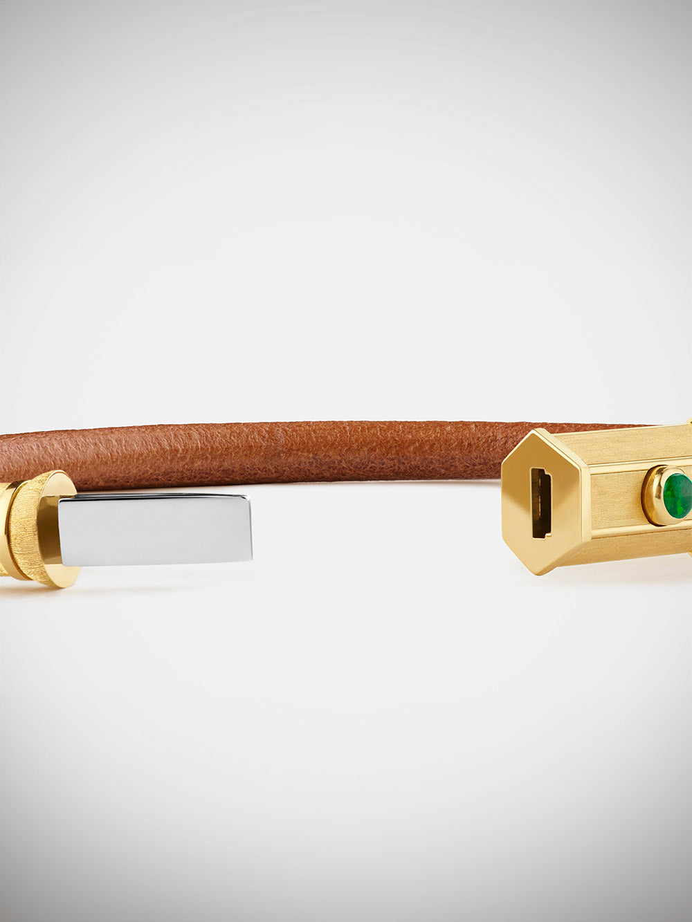 BRACELET LOCKET LASSO EMERAUDE