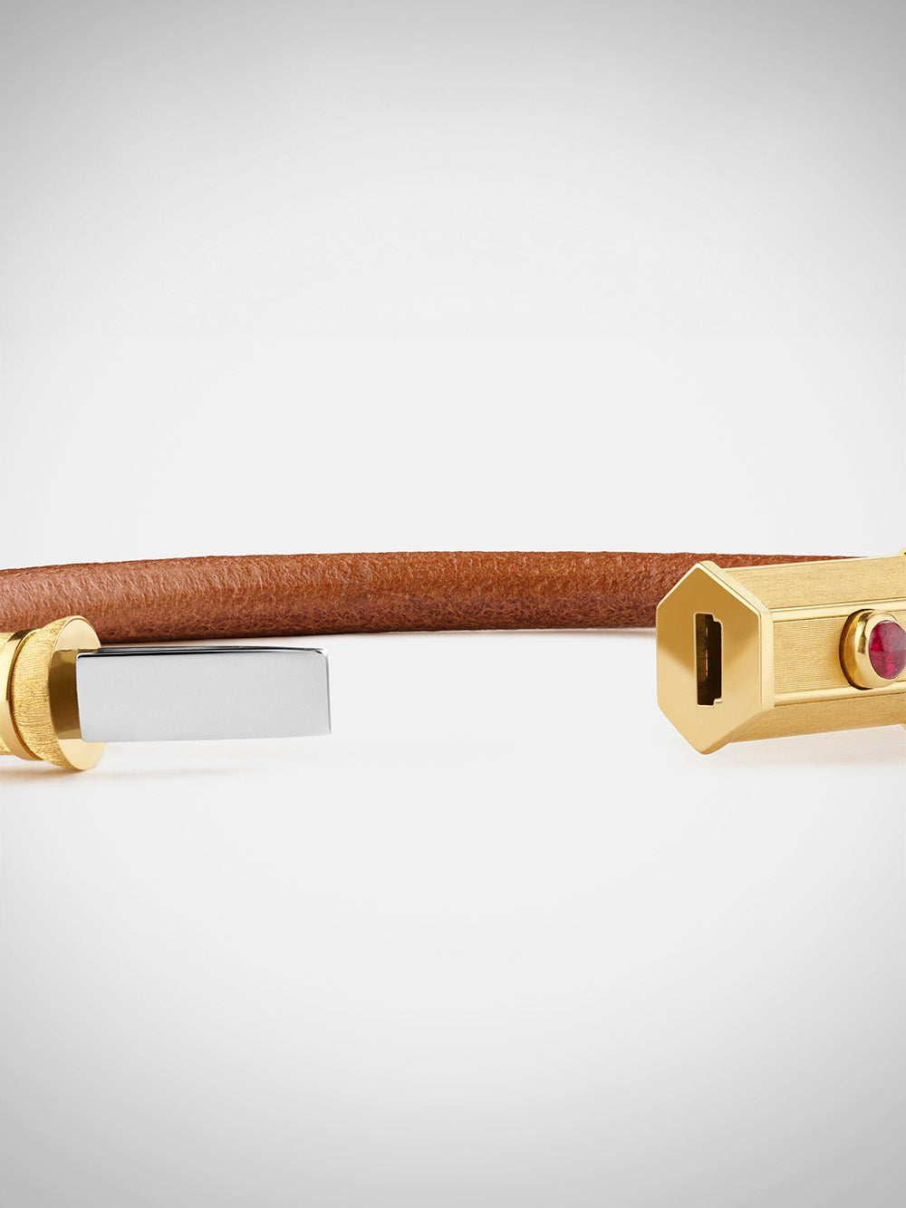 BRACELET LOCKET LASSO RUBIS