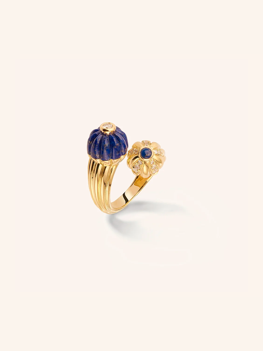 BAGUE DOUBLE GELATO LAPIS-LAZULI ET DIAMANTS