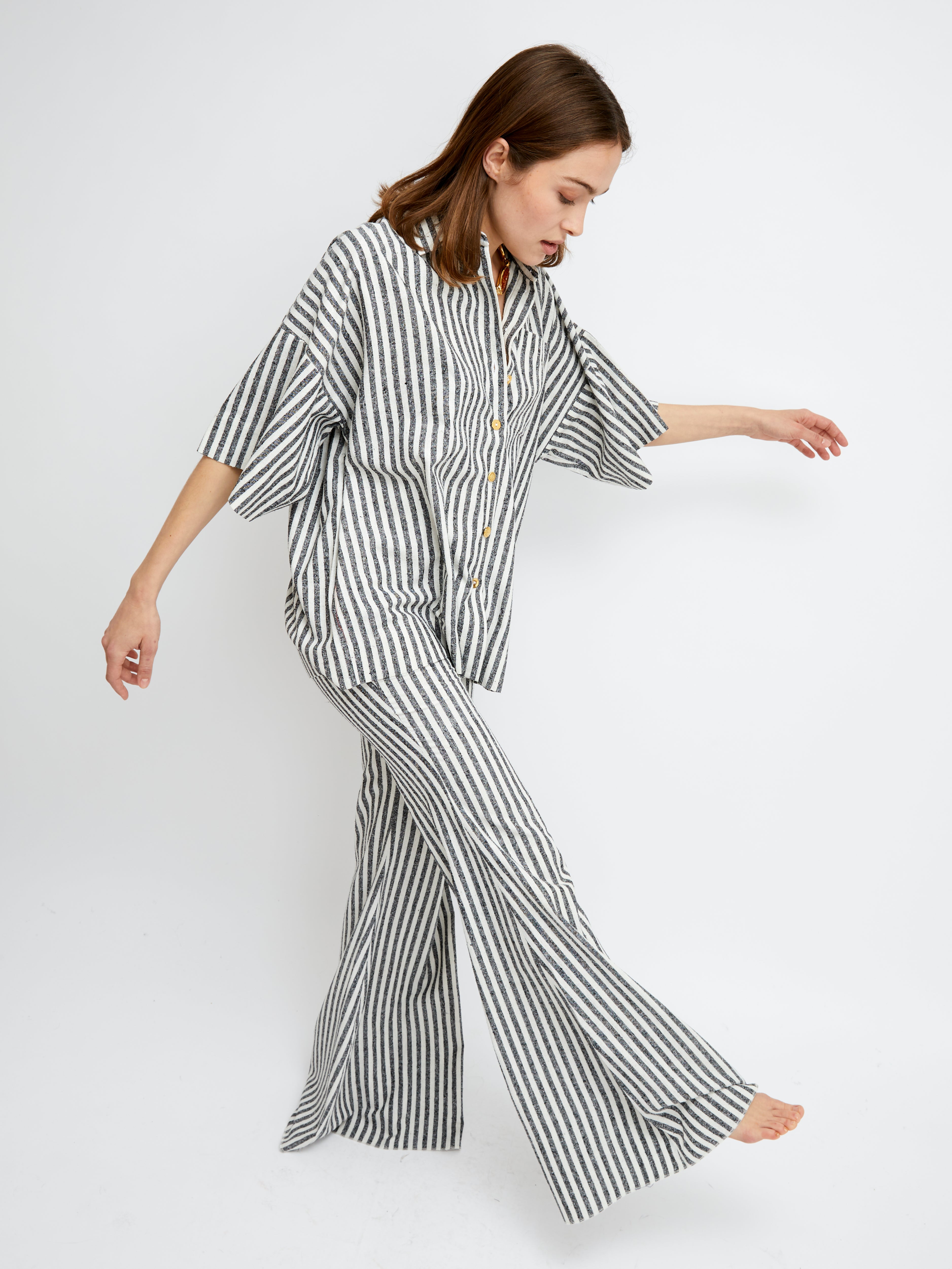 ZAOUA PANTS WITH GREY STRIPES