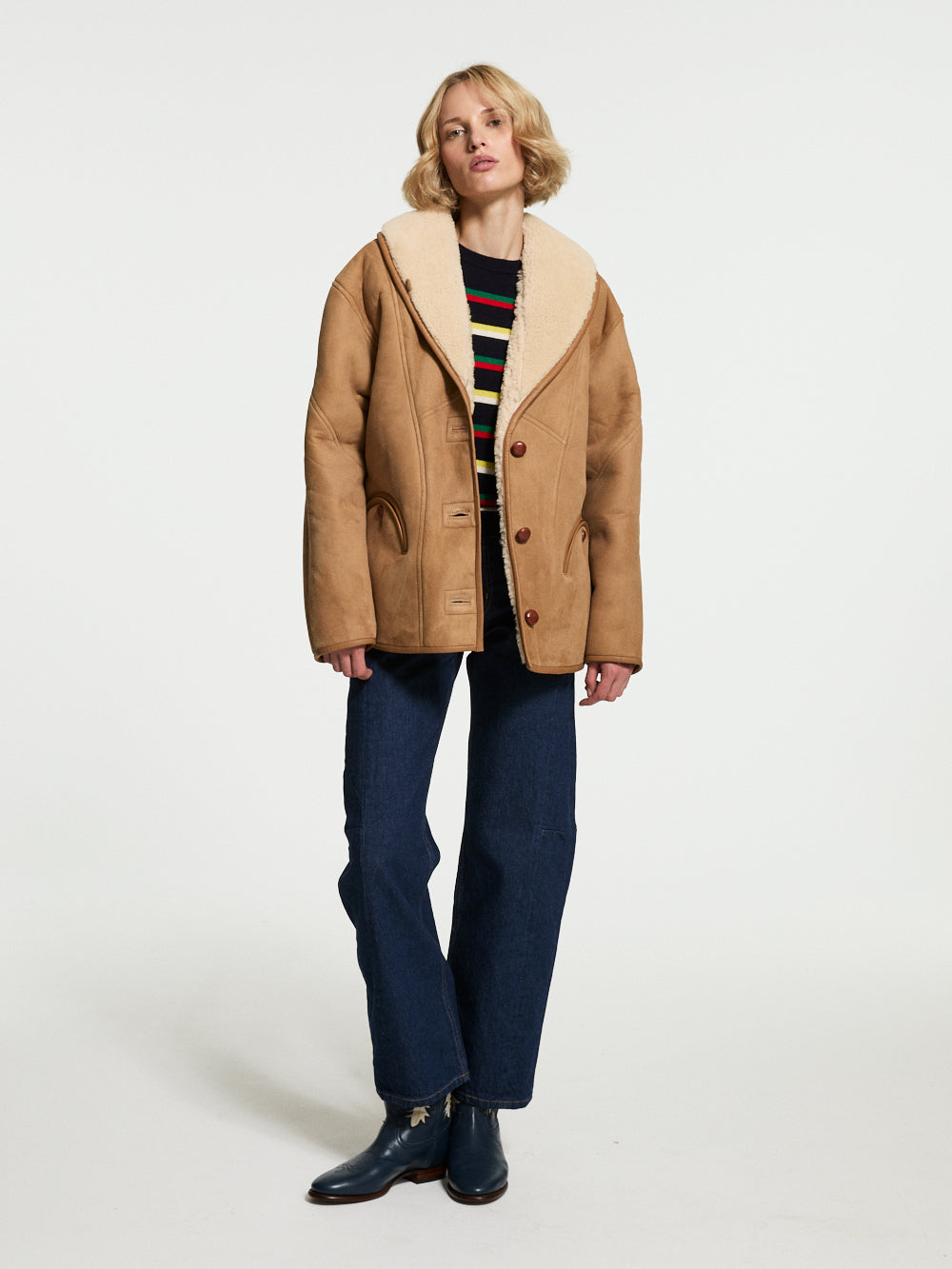 TATOOSH SHEARLING CAMEL COAT