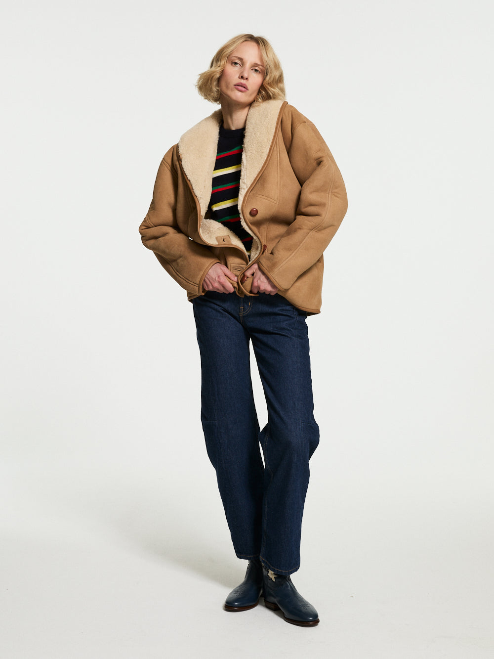 TATOOSH SHEARLING CAMEL COAT