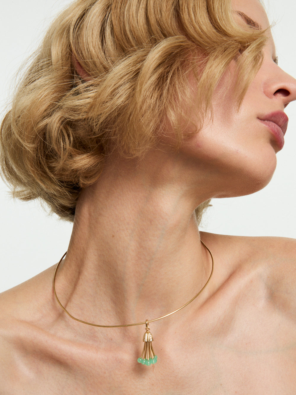 PENDENTIF POLPO OR JAUNE XL