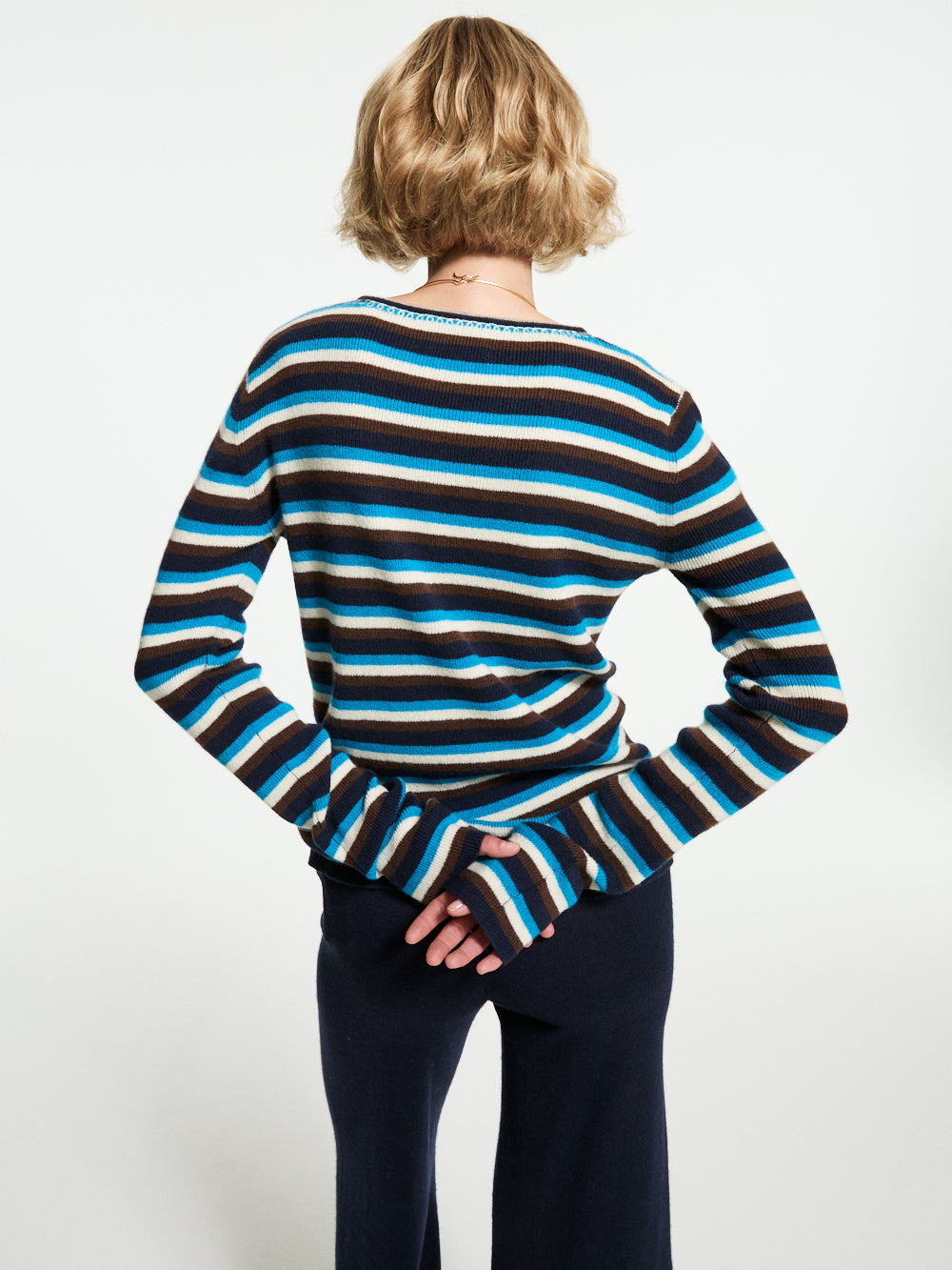 Cute Stripes Blue Sweater