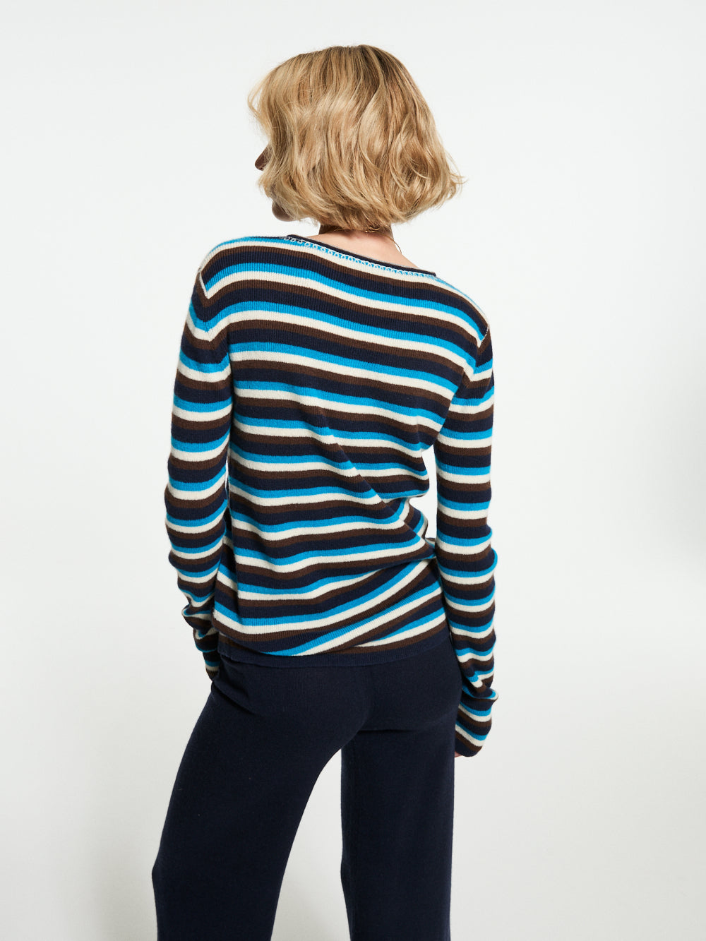 Cute Stripes Blue Sweater