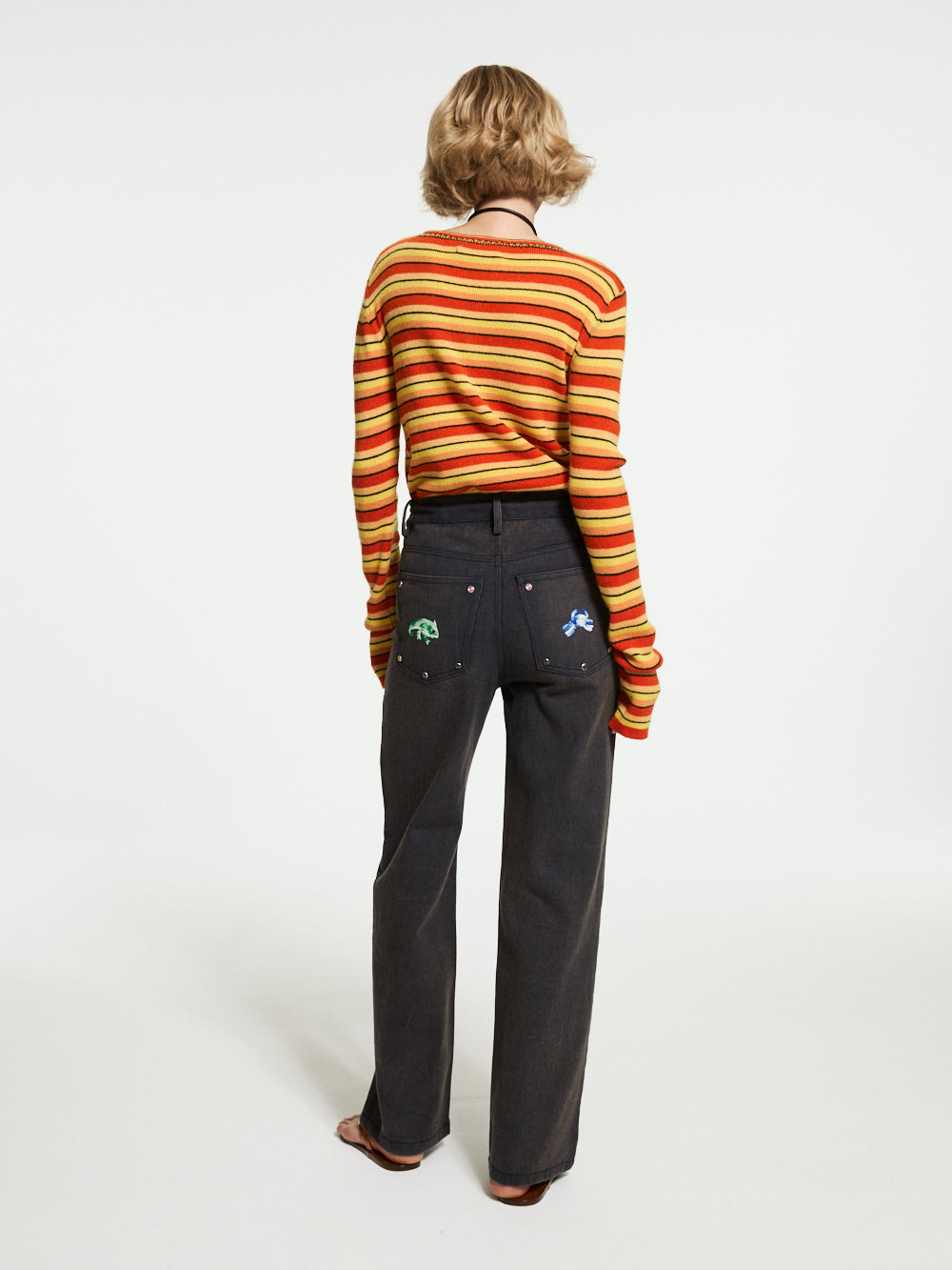 VEGAS PLAIN ACID WASH TROUSERS