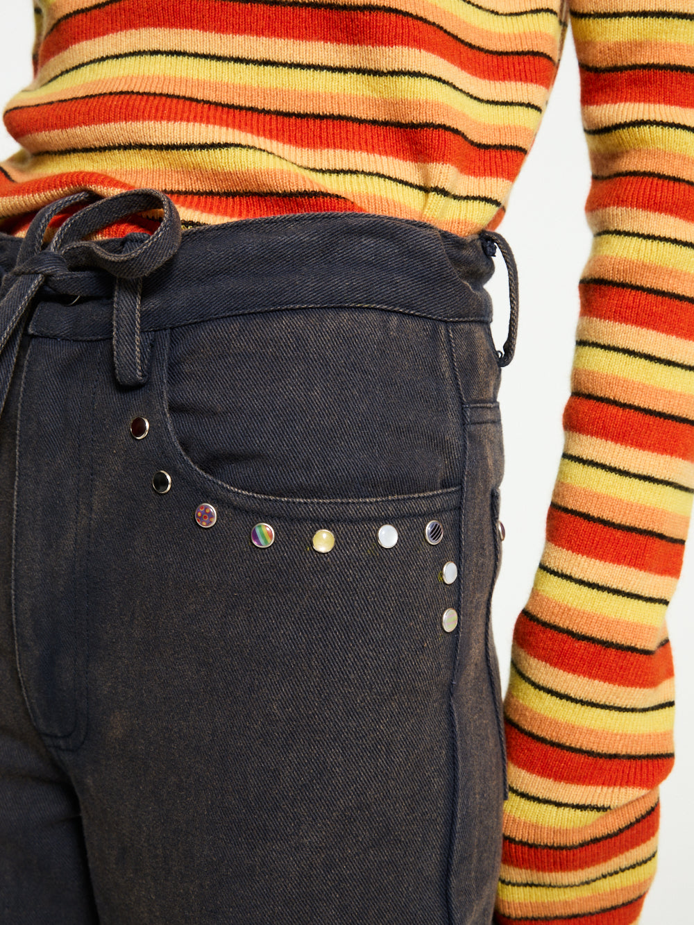 VEGAS PLAIN ACID WASH TROUSERS