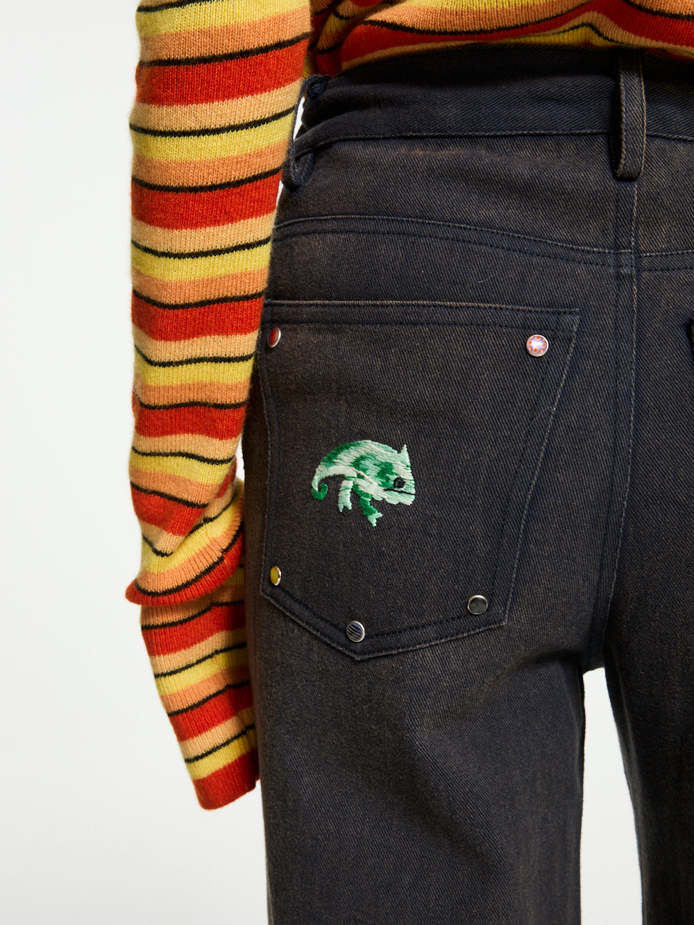 VEGAS PLAIN ACID WASH TROUSERS