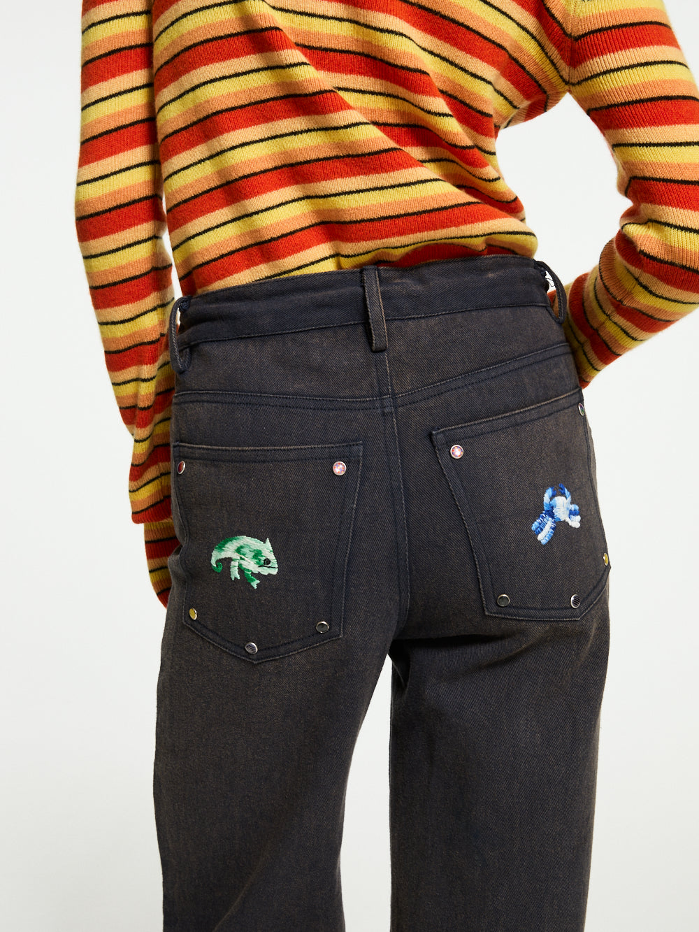 VEGAS PLAIN ACID WASH TROUSERS
