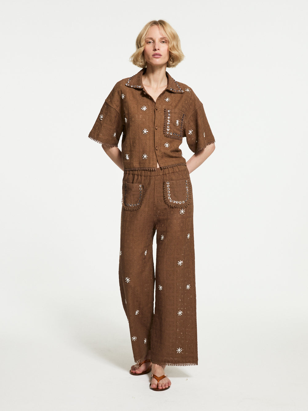 CRYSTAL BROWN TROUSERS