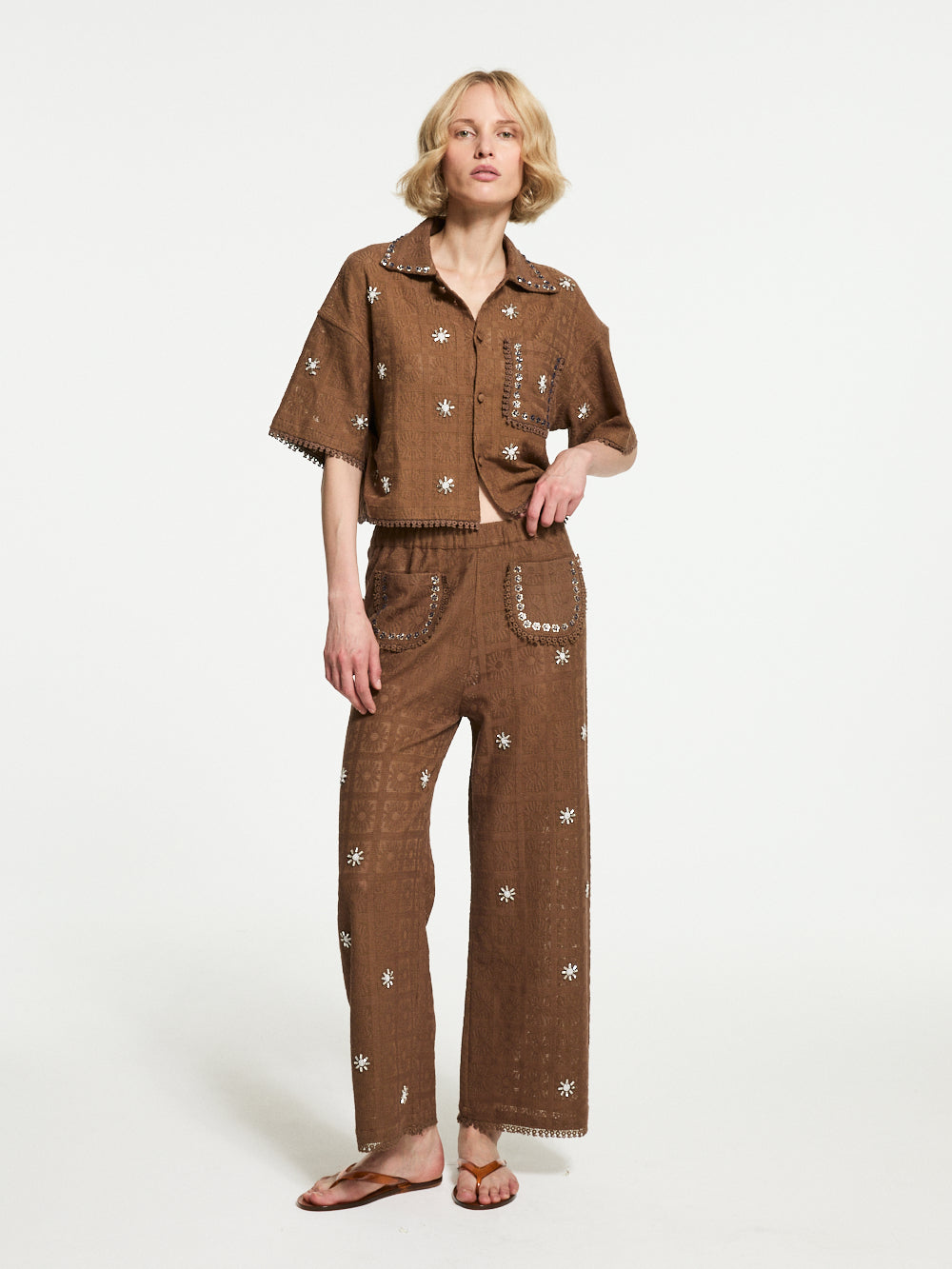 CRYSTAL BROWN TROUSERS