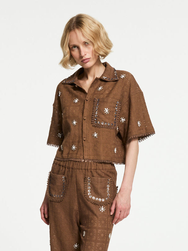 CHEMISE CRYSTAL BROWN