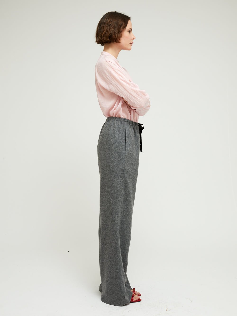 GRAY WOOL TROUSERS