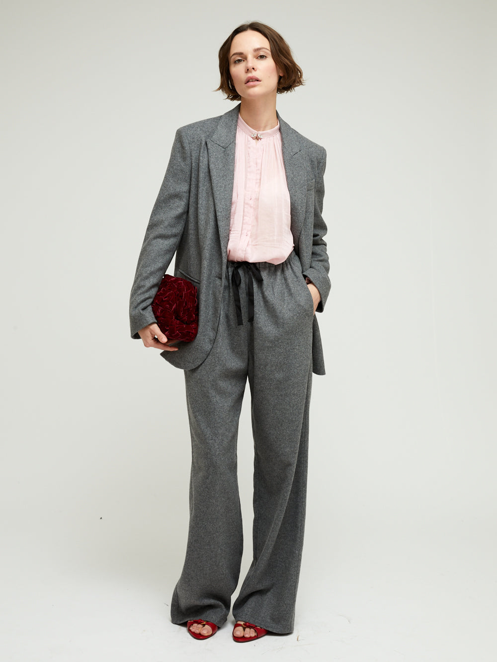 GRAY WOOL TROUSERS