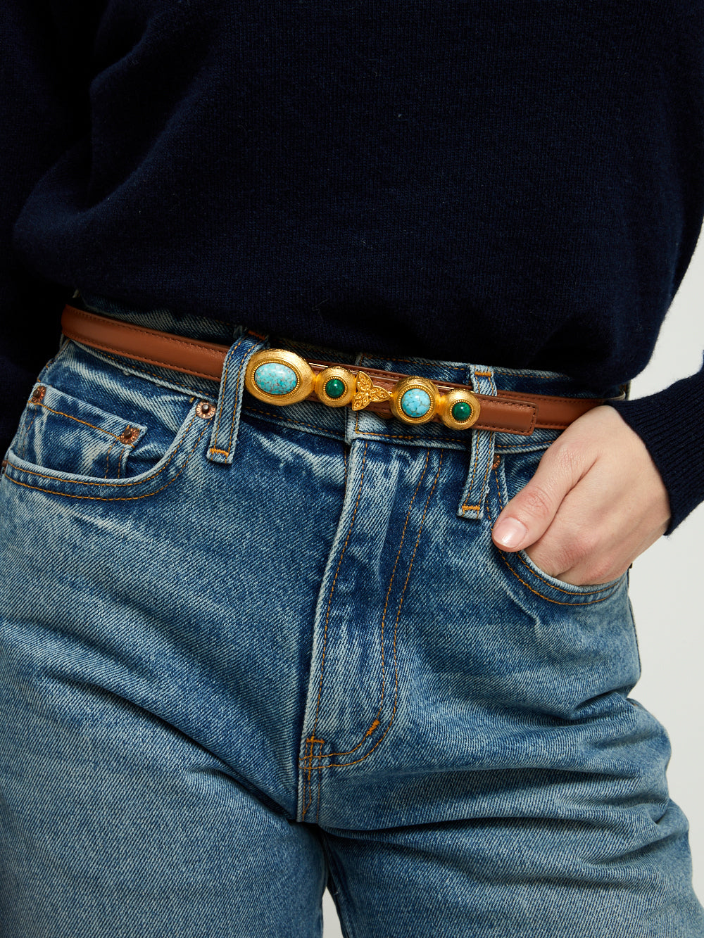 CEINTURE EARTH NARROW BROWN