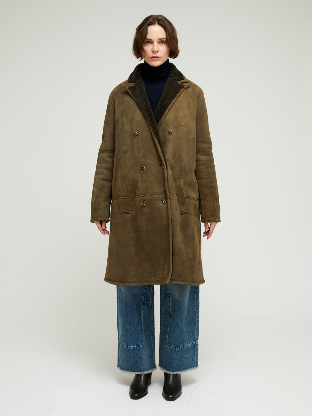 MANTEAU TRINTIGNANT PEAU LAINÉE