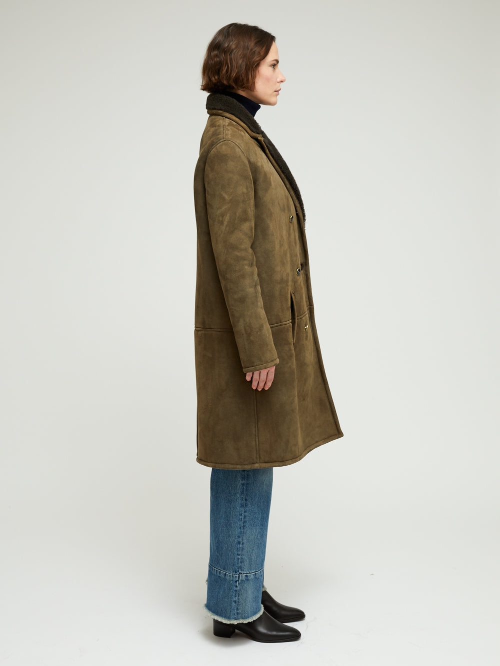 MANTEAU TRINTIGNANT PEAU LAINÉE