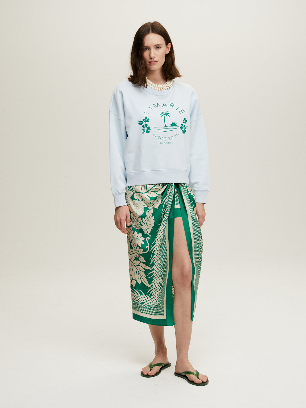 SWEAT 25 ANS COURT BLEU CIEL