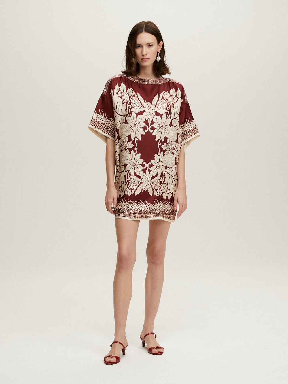 LAMOUR BURGUNDY MINI DRESS