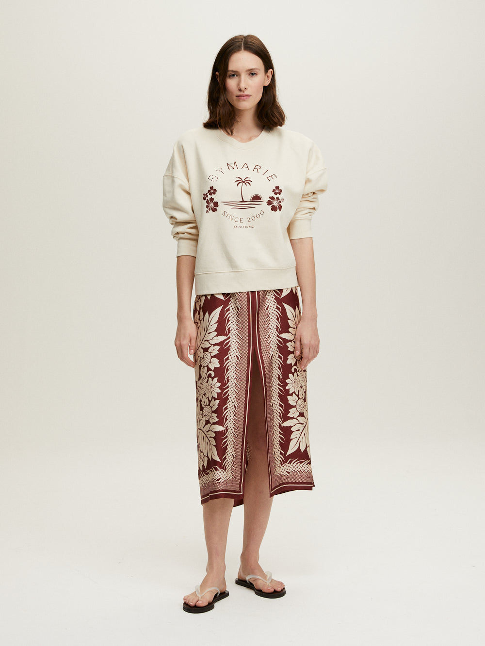 25 YEARS SHORT OFF WHITE SWEATSHIRT